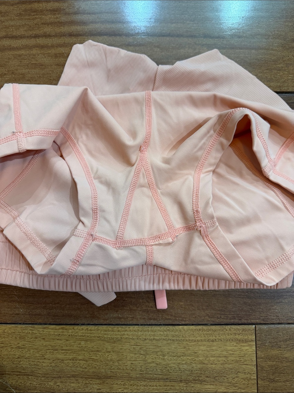 Peach Athletic Ruffle Shorts - Picture 5 of 5